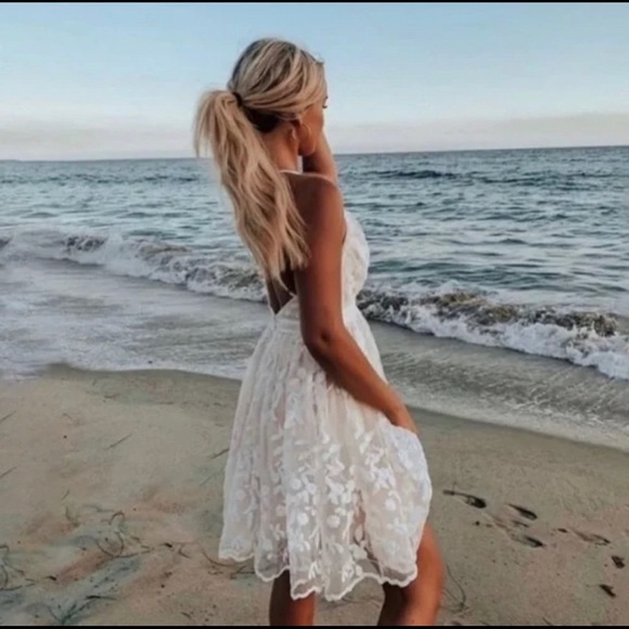 Floral Criss Cross Mini Dress - Picture 3 of 5